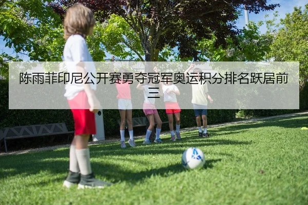 陈雨菲印尼公开赛勇夺冠军奥运积分排名跃居前三